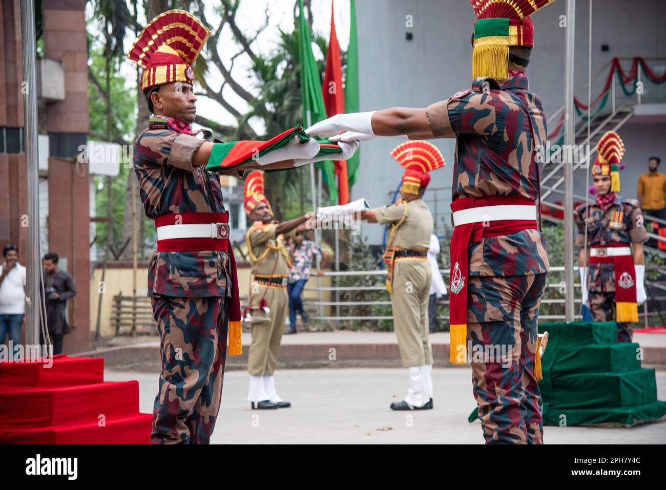 Bangaon, India. 26th Mar, 2023. Different moments of joint retreat