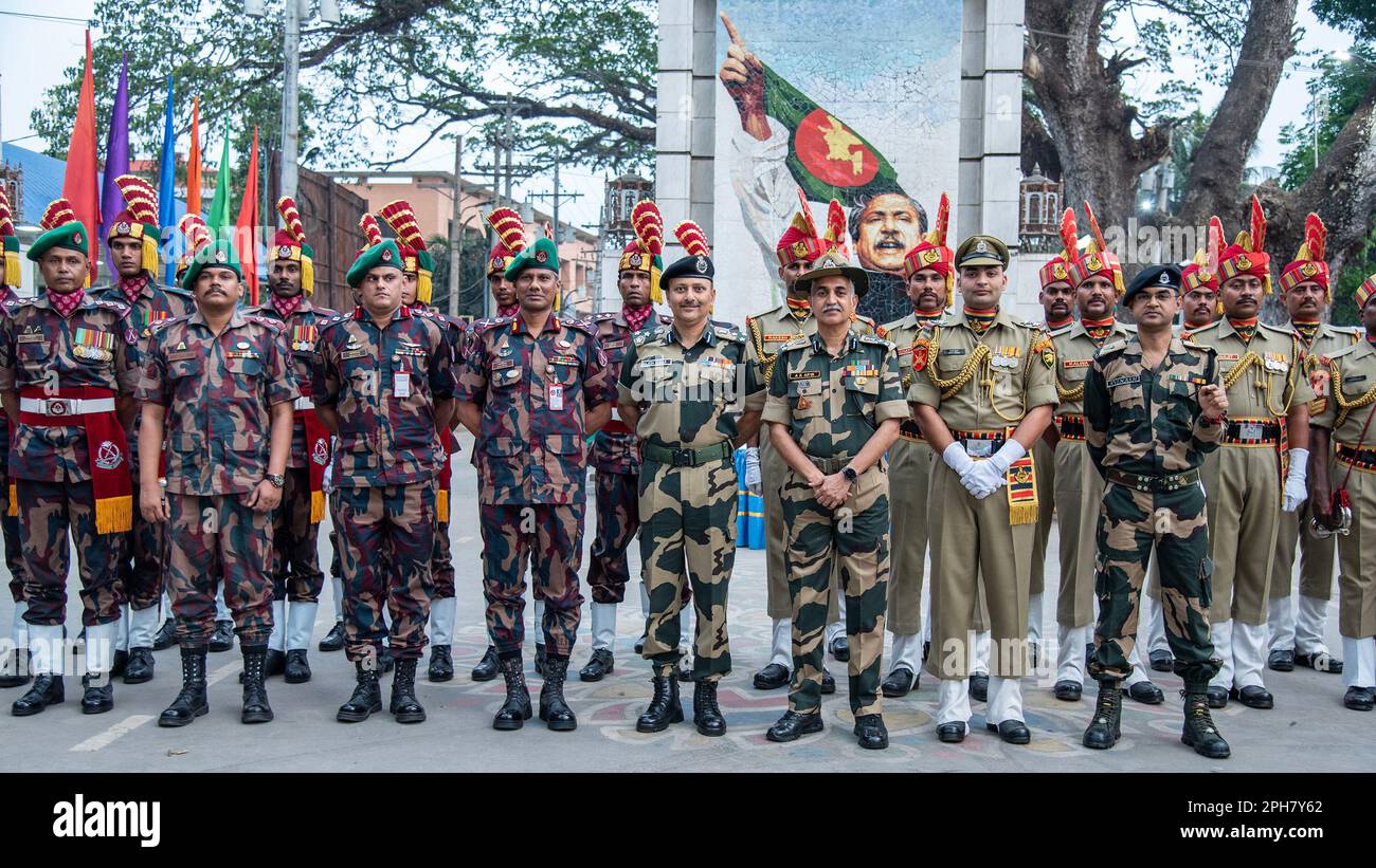 Bangaon, India. 26th Mar, 2023. Different moments of joint retreat