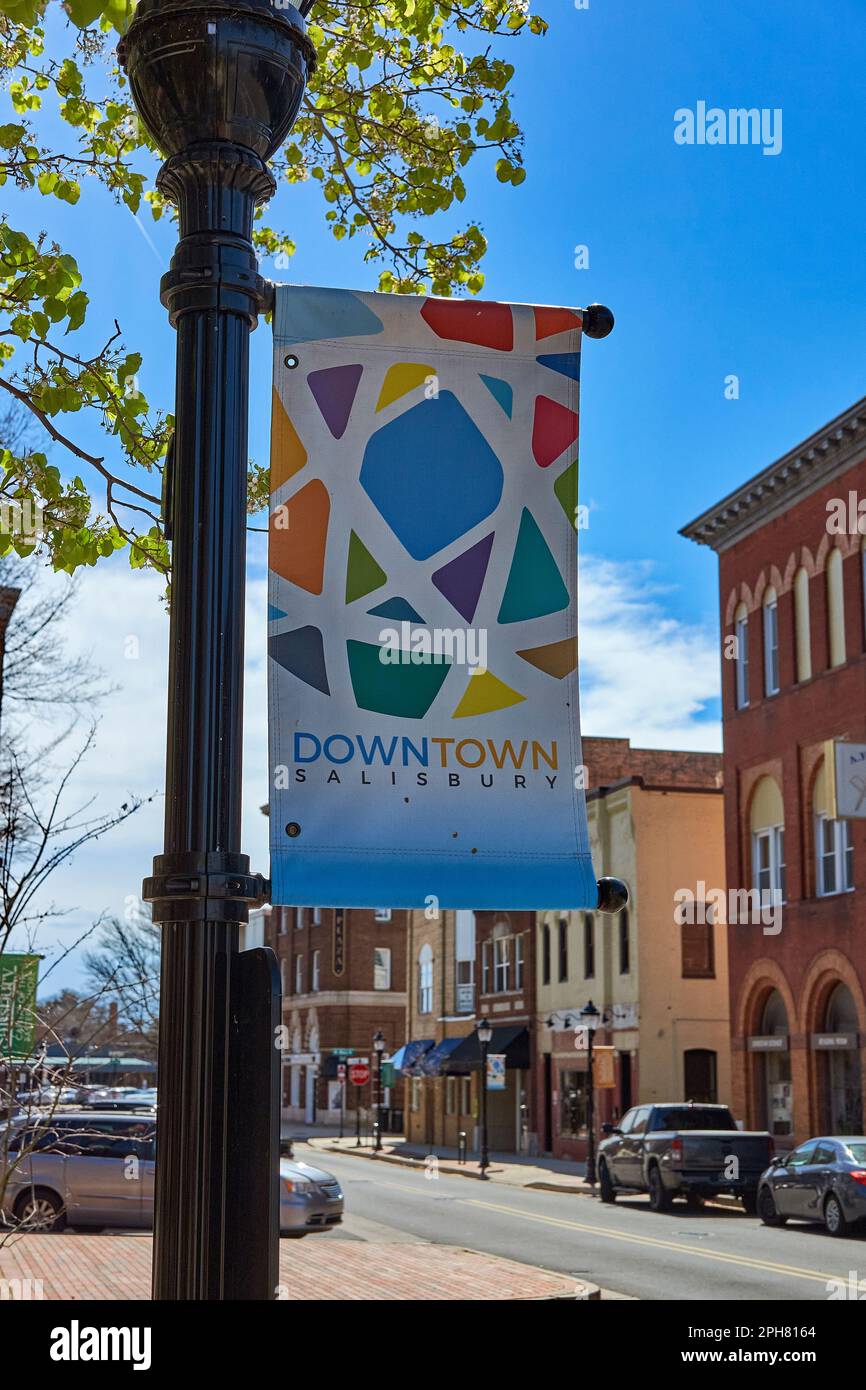 Street view, downtown Salisbury, Maryland USA Stock Photo Alamy