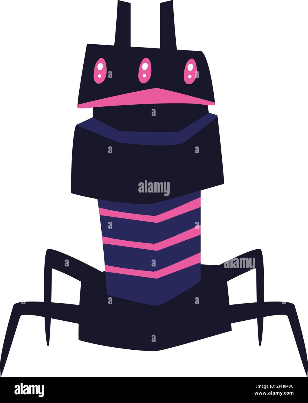 flat colored robot illustration Stock Vector Image & Art - Alamy