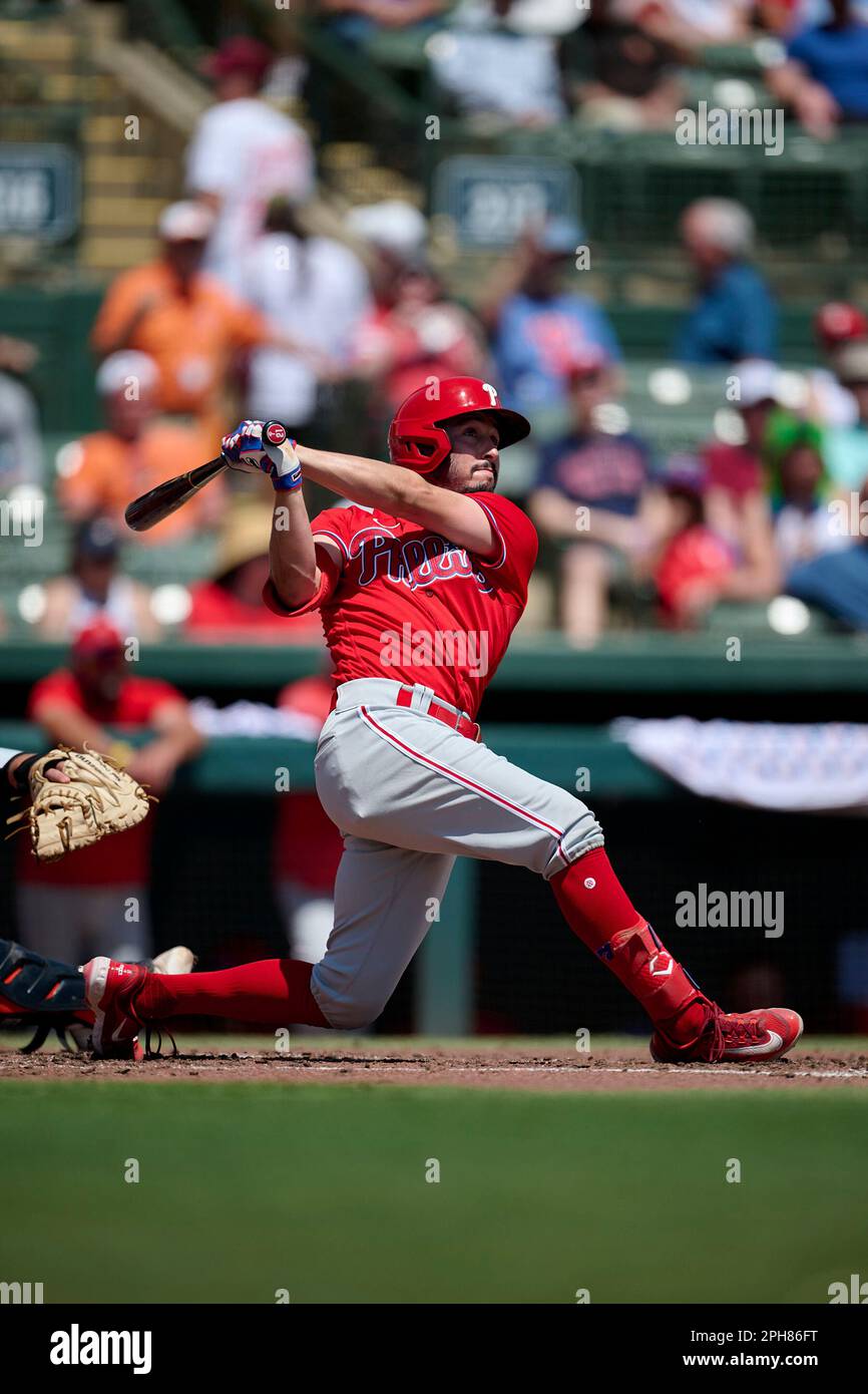 Philadelphia Phillies Garrett Stubbs (21) bats during a spring training ...