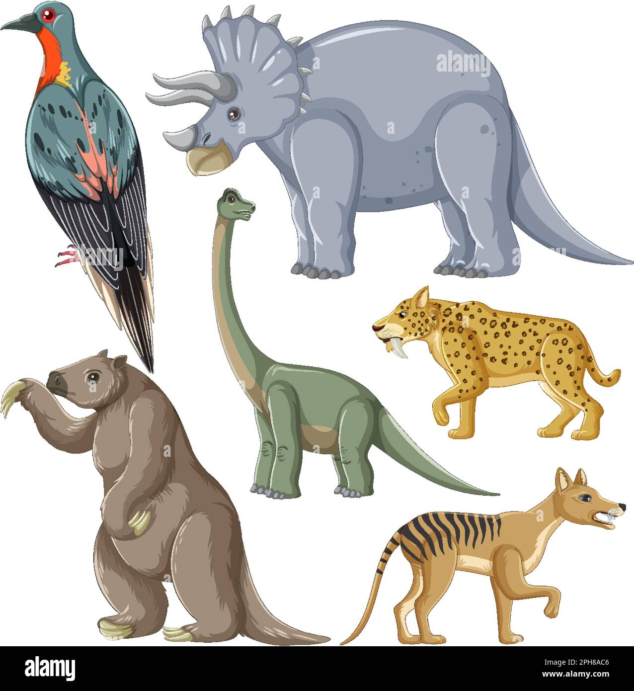 Collection of Extinct Animals illustration Stock Vector Image & Art - Alamy