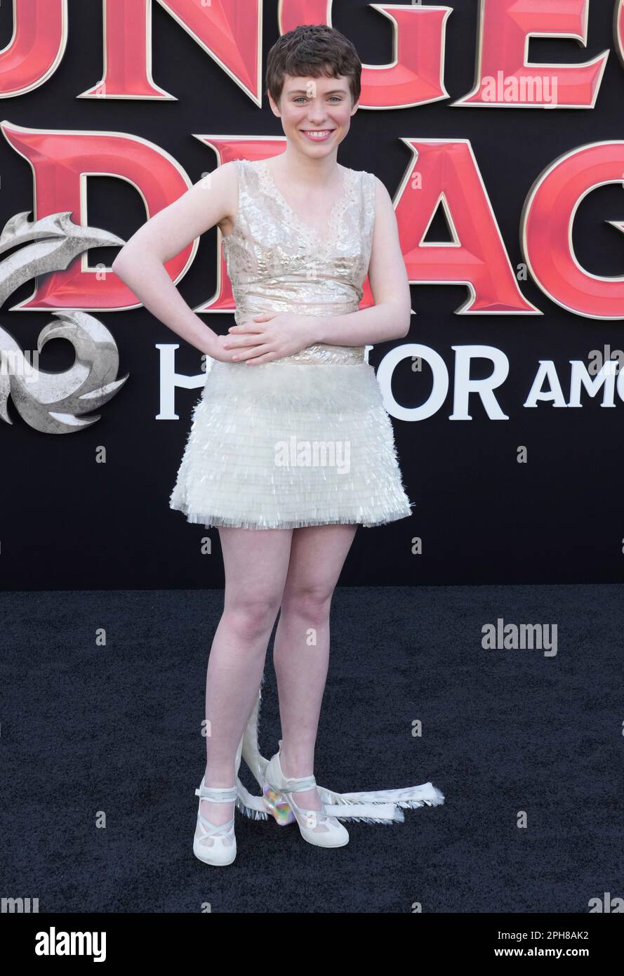 Sophia Lillis arrives at the Los Angeles premiere of "Dungeons and