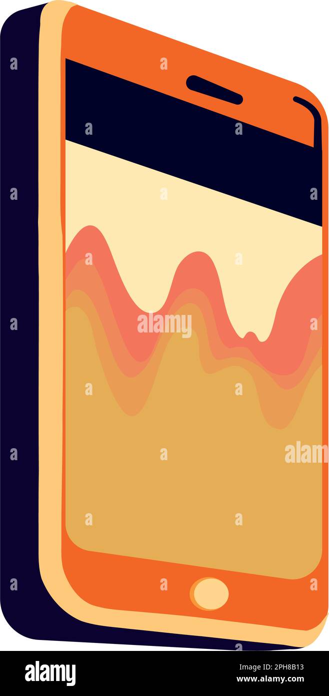 orange smartphone design Stock Vector