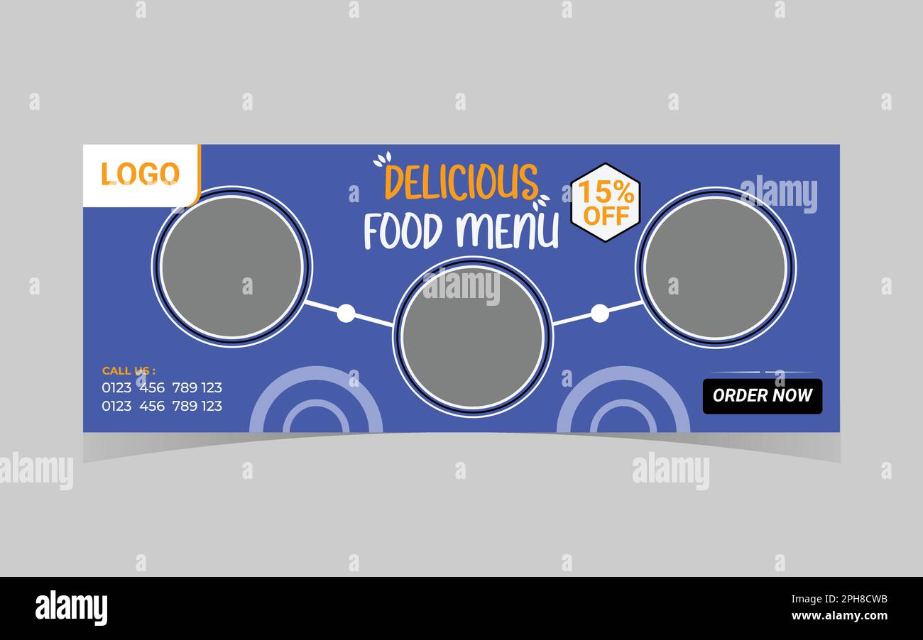 Restaurant Facebook banner design template Stock Vector Image & Art Alamy