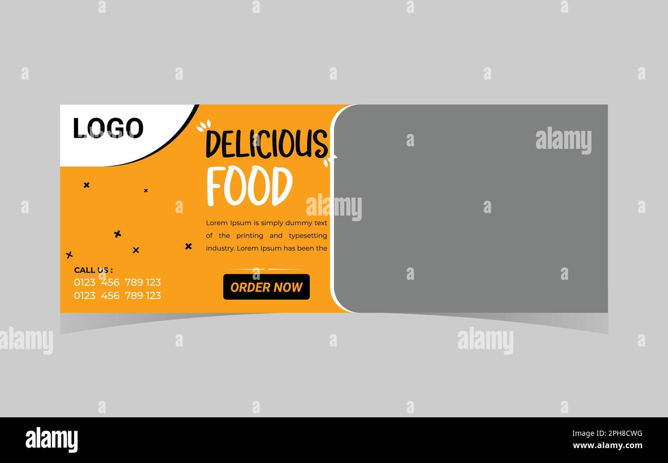 Restaurant Facebook banner design template Stock Vector Image & Art Alamy