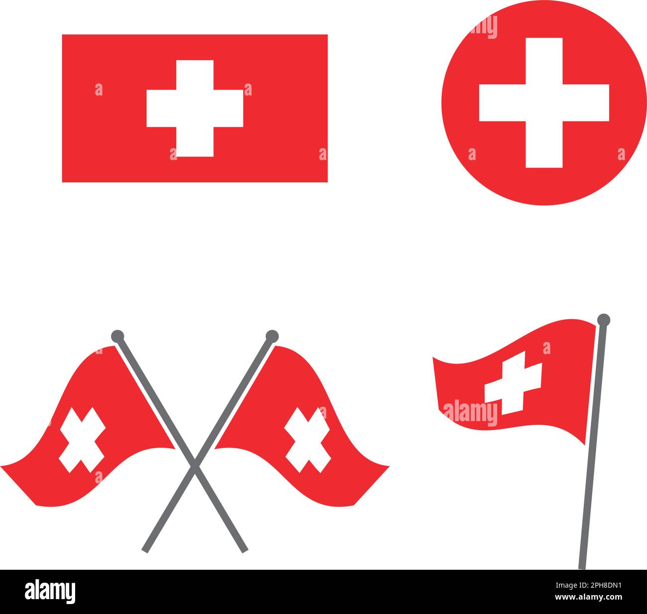 swiss flag icon vector illustration design template Stock Vector Image