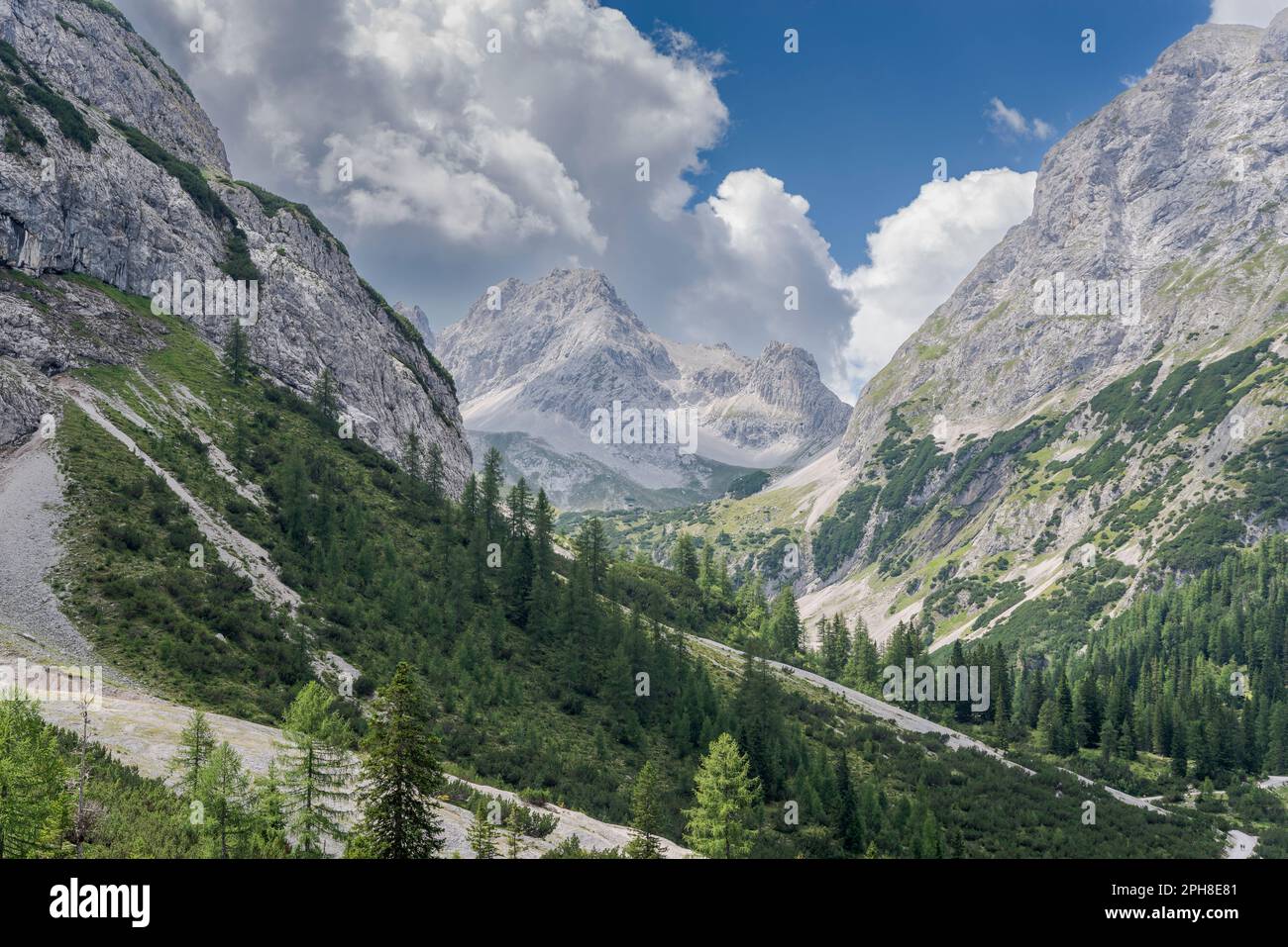 Alpine landscape in the Mieming Range, State of Tyrol, Austria. Stock Photo