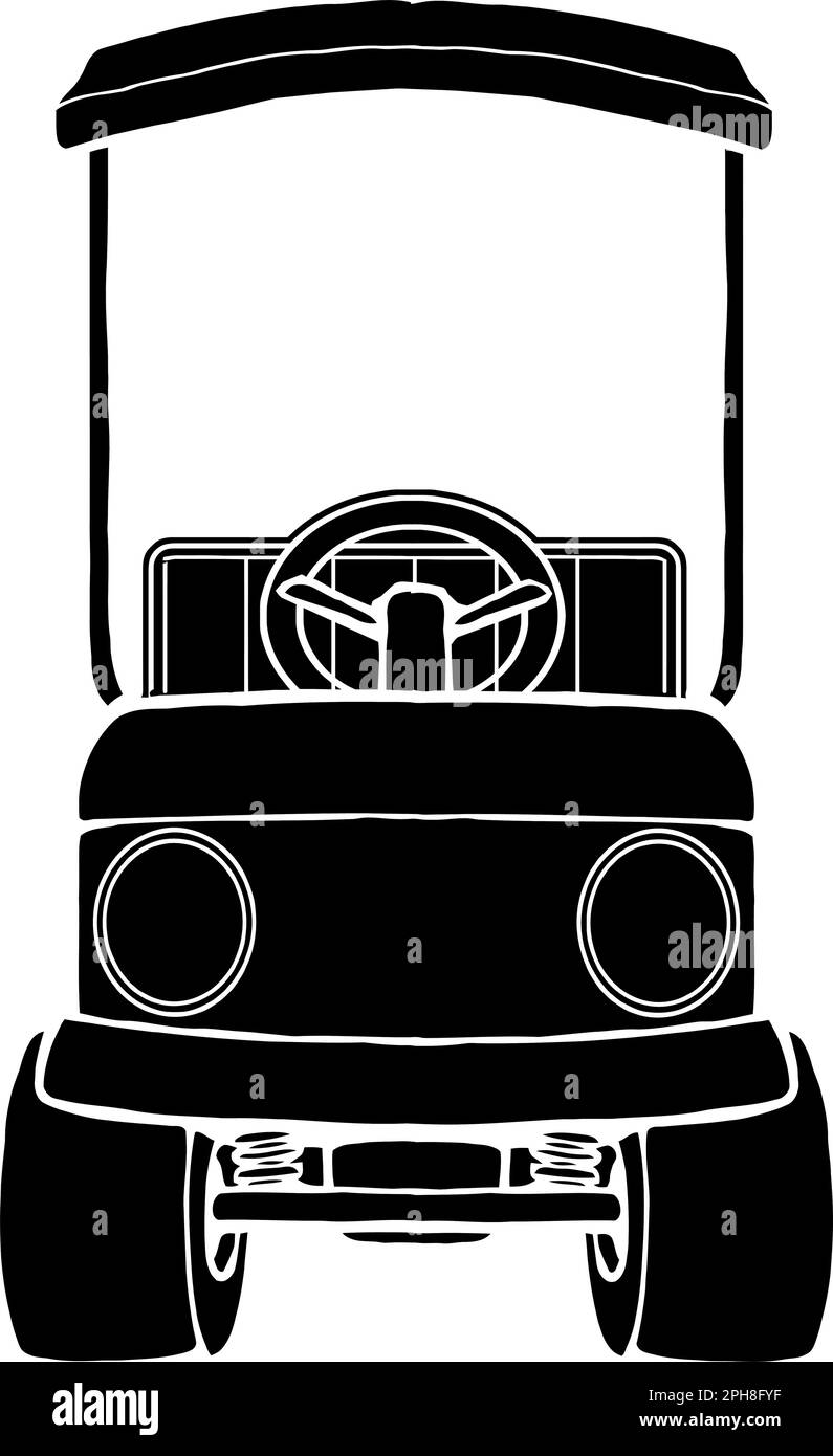 cartoon golf cart front view Stock Vector Image & Art Alamy
