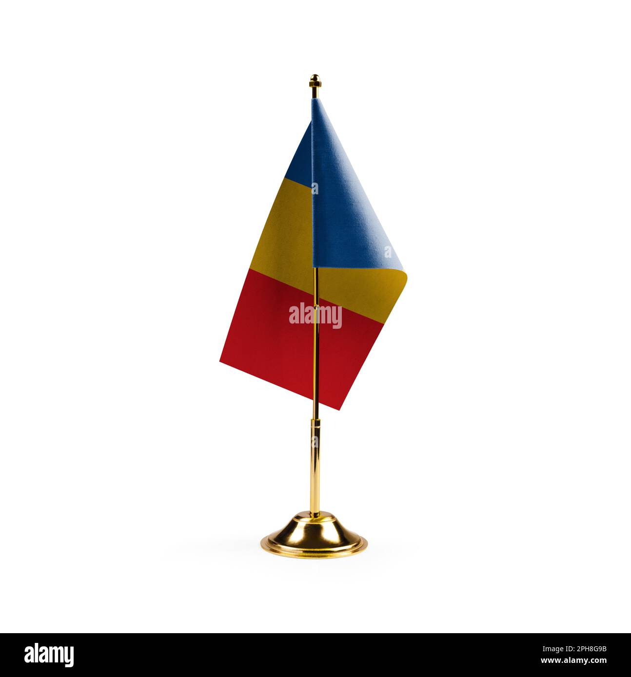 Small national flag of the Chad on a white background Stock Photo - Alamy