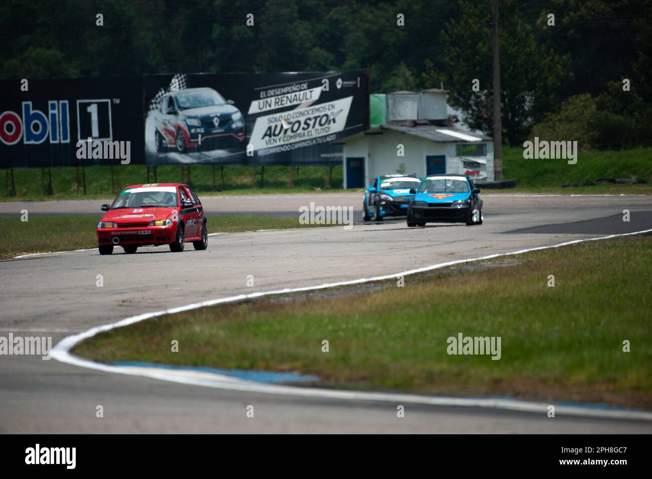 Bogota, Colombia. 26th Mar, 2023. Drivers take part in the starting ...
