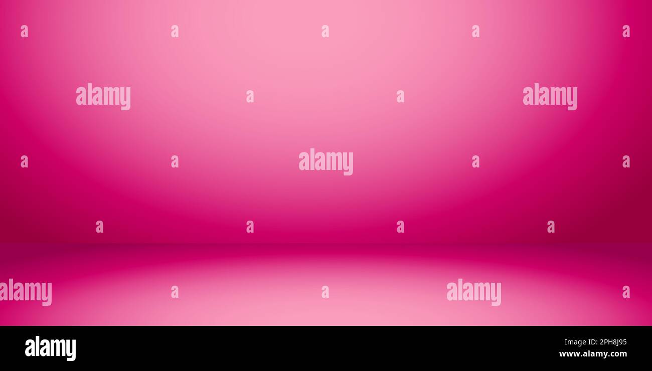 Pinked Perspective Pink background. Empty studio room for product display. Floor, table ...