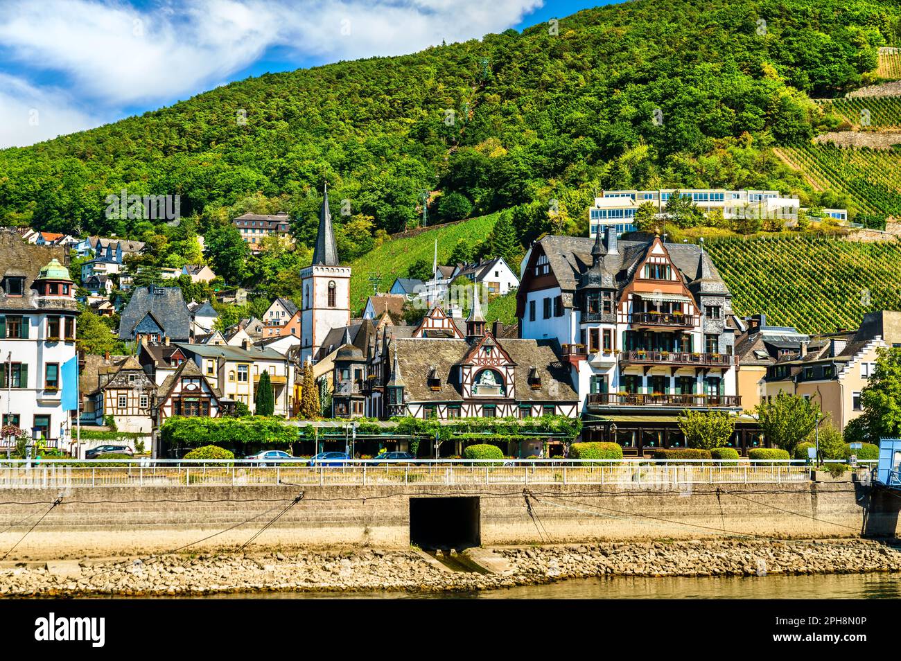 Ruedesheim am Rhein town on the Rhine river in Germany Stock Photo - Alamy