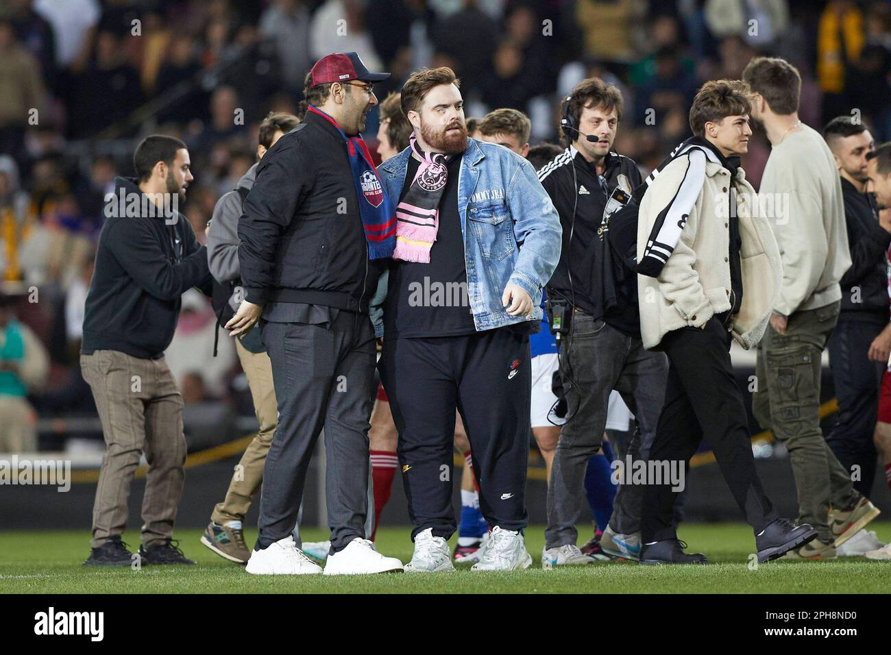Barcelona, Spain. 26th Mar, 2023. Final Four of the Kings League held at the Spotify Camp Nou with an absolute sellout and a huge record of attendance live and on social networks. Barcelona March 26, 2023 In picture: Ibai Llanos Rostros conocidos asisten a la Final Four de la Kings League celebrada en el Spotify Camp Nou con un lleno absoluto y un enorme record de asistencia en vivo y en redes sociales. Barcelona 26 de Marzo de 2023. 900/Cordon Press Credit: CORDON PRESS/Alamy Live News Stock Photo