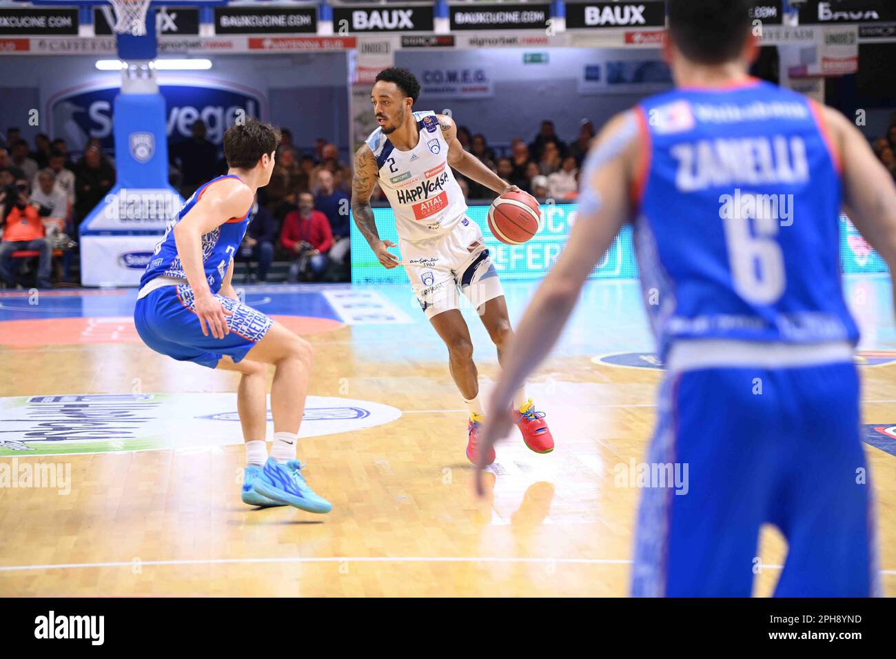 Brindisi, Italy. 26th Mar, 2023. Reed (Brindisi) during Happy Casa Brindisi  vs Nutribullet Treviso Basket, Italian Basketball Serie A Championship in  Brindisi, Italy, March 26 2023 Credit: Independent Photo Agency/Alamy Live  News