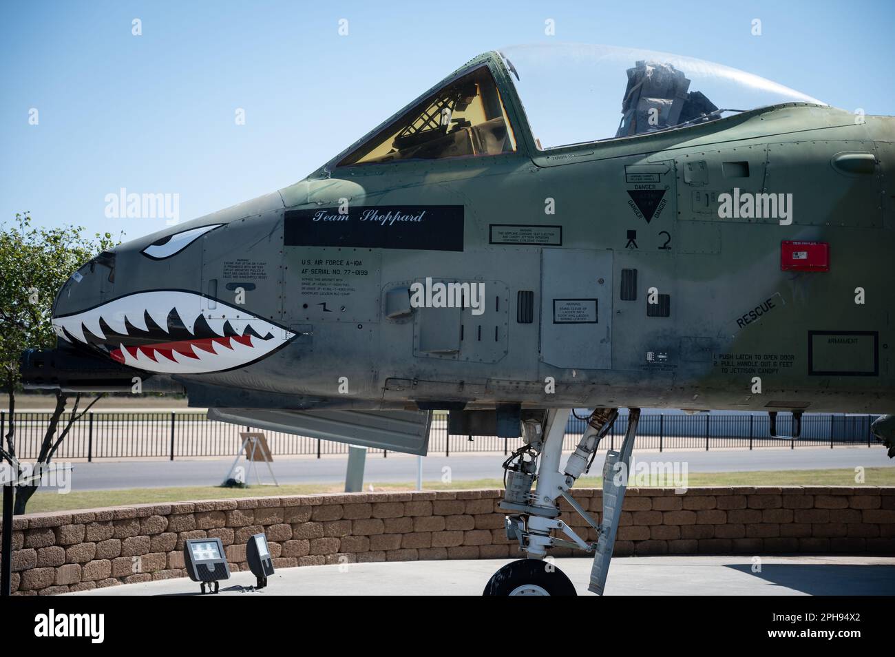 A high-resolution, closeup shot of a modern fighter jet Stock Photo