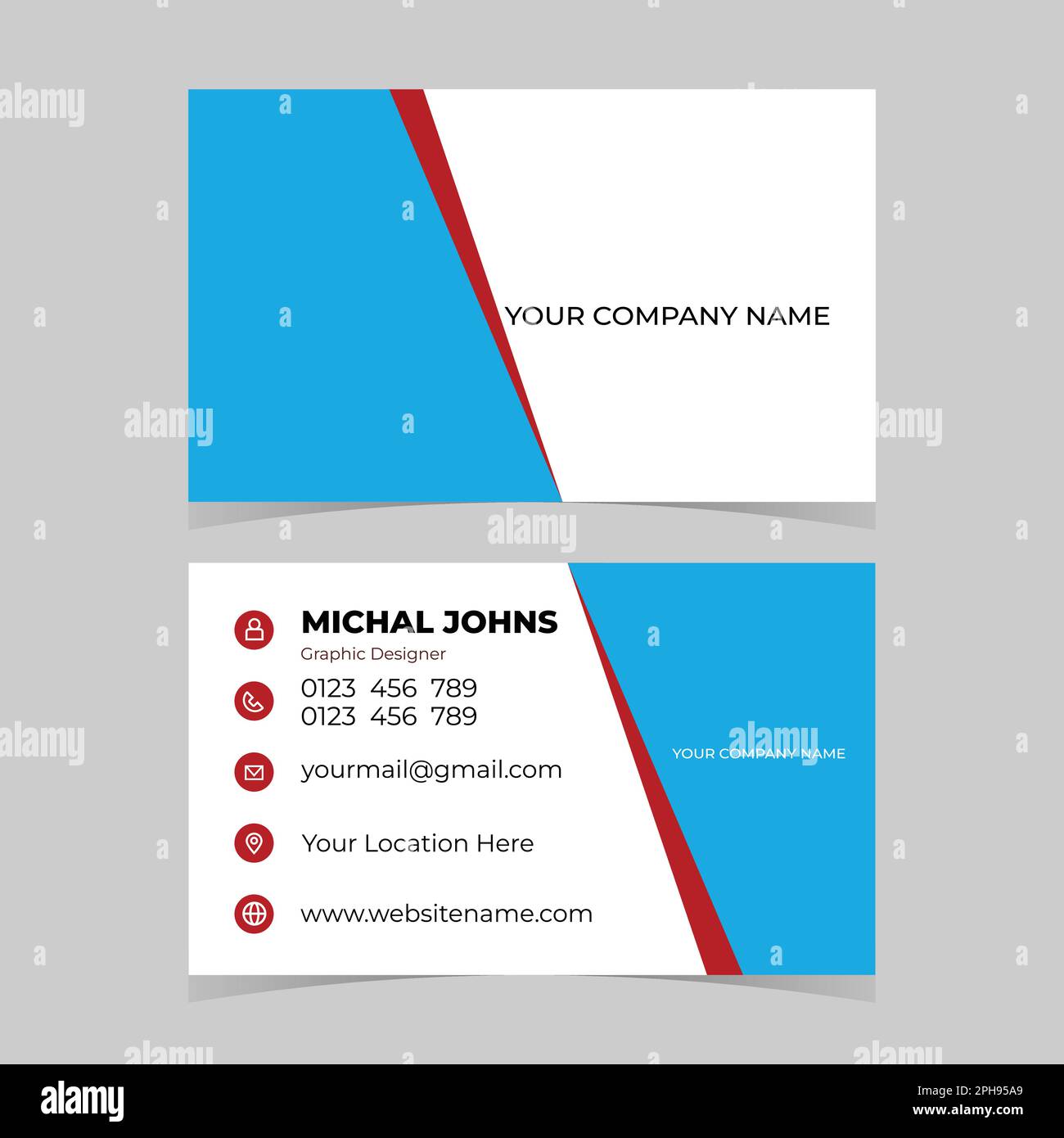 Modern professional business card for company Stock Vector Image & Art