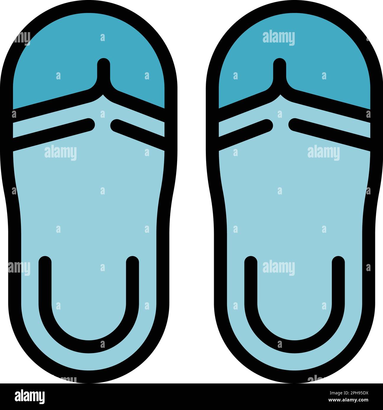 Beach slippers icon. Outline Beach slippers vector icon for web design ...