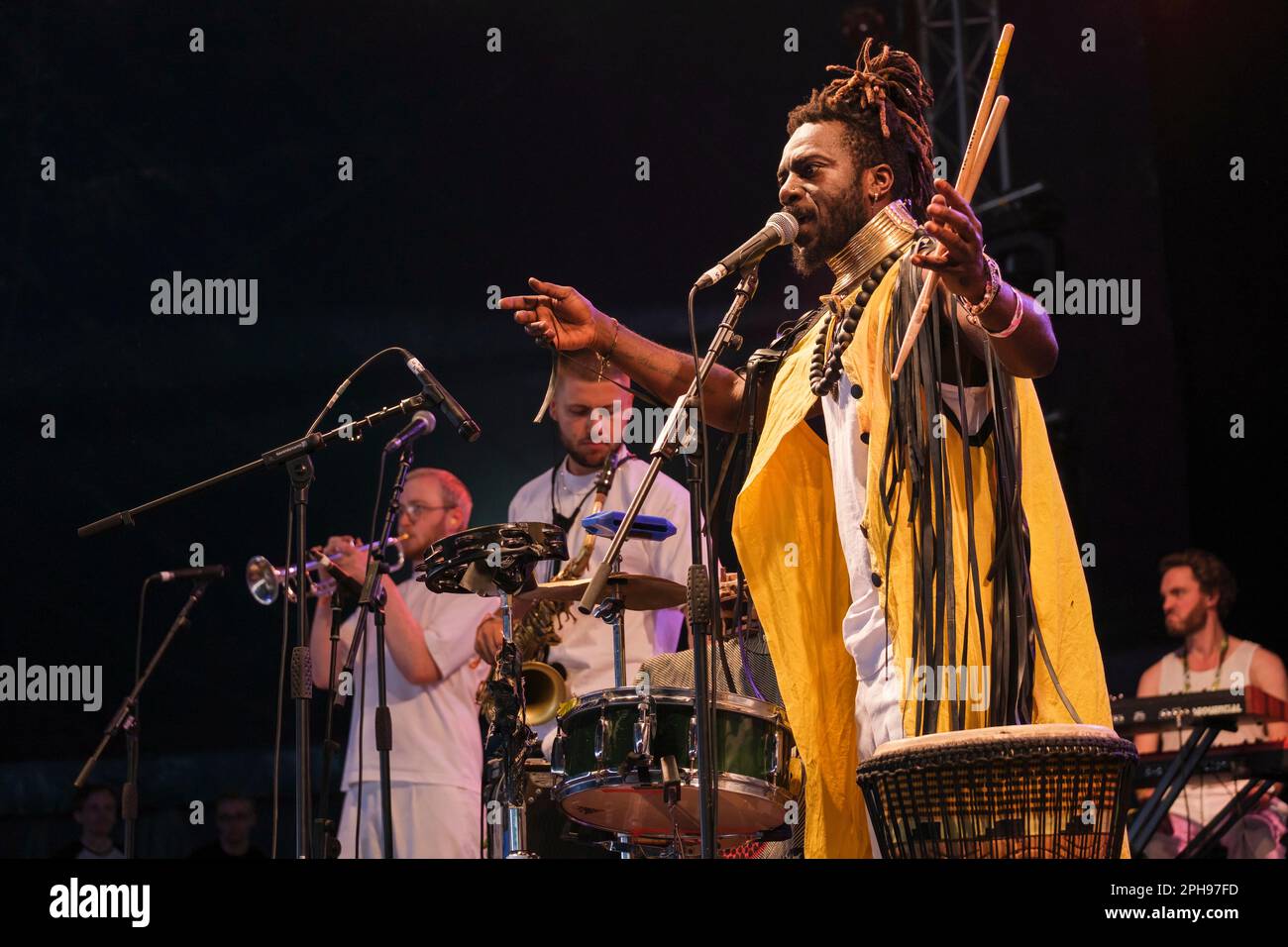 K.O.G. performing during the 40th Anniversary of the WOMAD Festival, Charlton Park, Malmesbury, England. July 29, 2022 Stock Photo