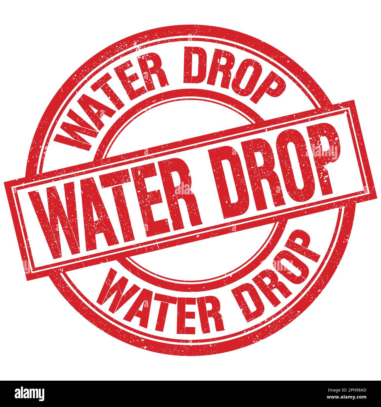 WATER DROP text written word on red round stamp sign Stock Photo Alamy