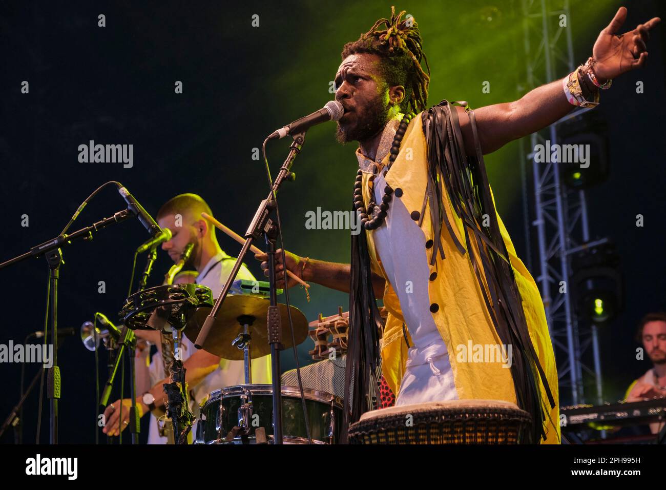 K.O.G. performing during the 40th Anniversary of the WOMAD Festival, Charlton Park, Malmesbury, England. July 29, 2022 Stock Photo