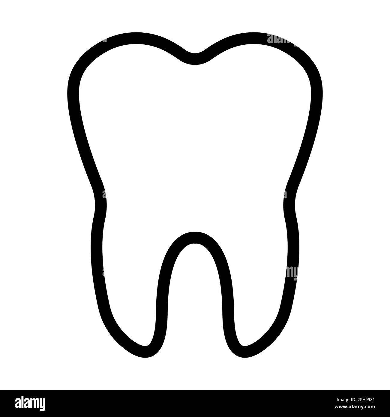 Tooth teeth icon, outline logo dentist, dental dent line brush Stock Vector