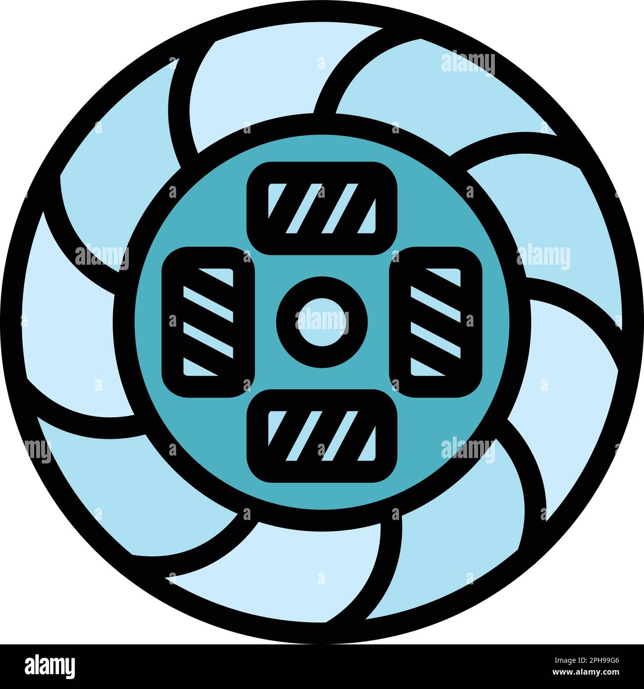 Car power clutch icon. Outline Car power clutch vector icon for web