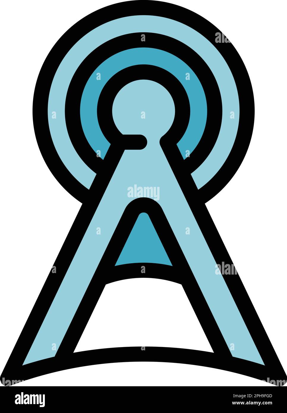 Internet tower icon. Outline Internet tower vector icon for web design ...