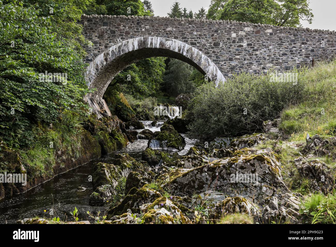 The Tweed flowing under the first of fifty bridges as it passes by the