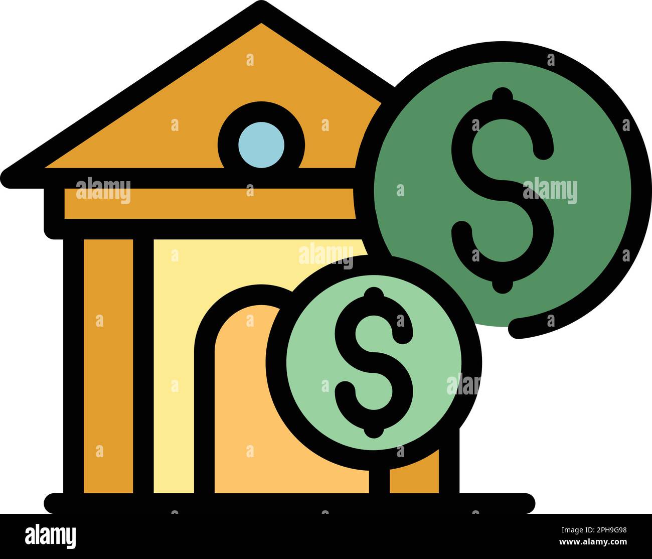 New bank compensation icon. Outline New bank compensation vector icon