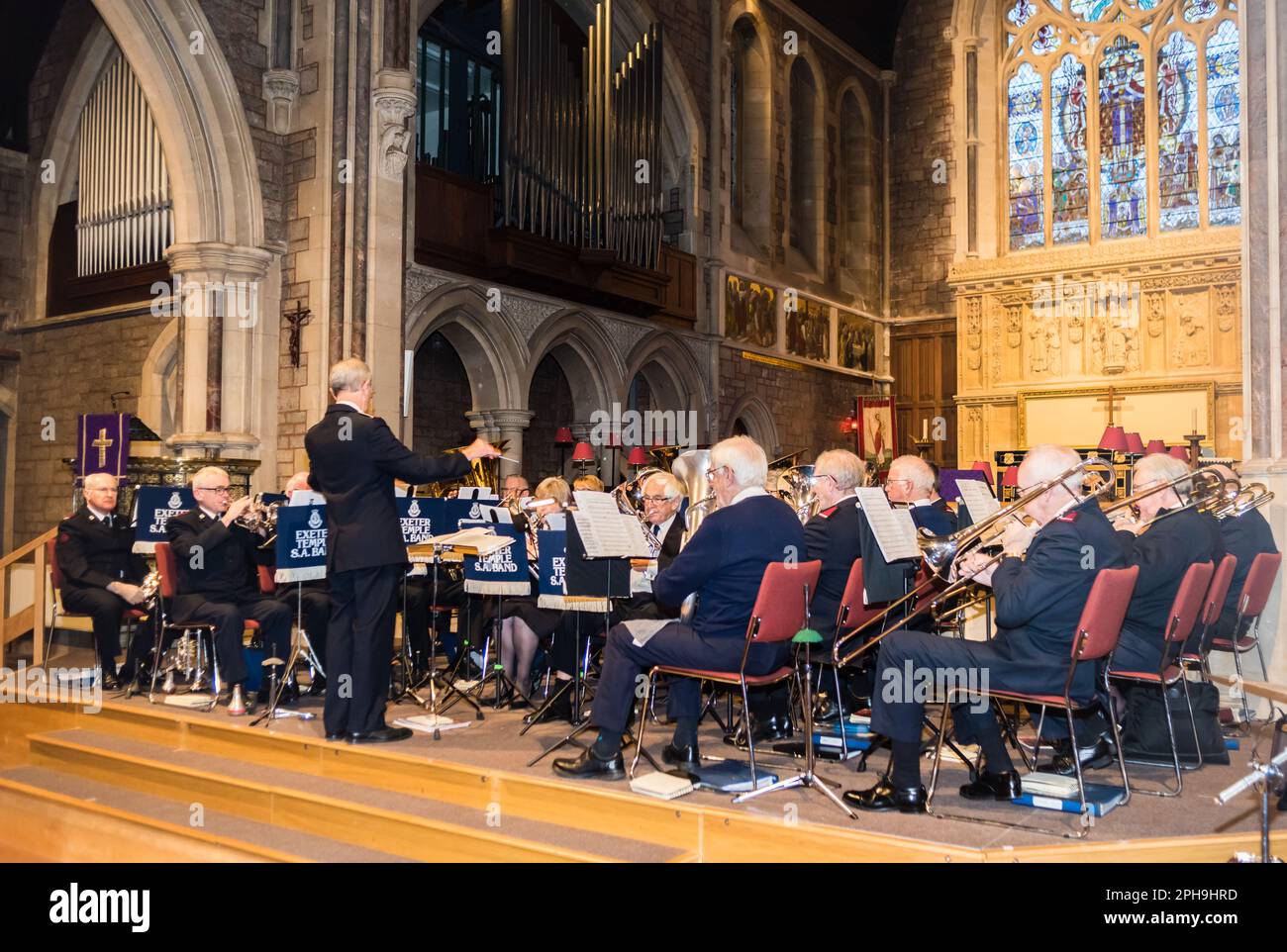 Exeter Temple Salvation Army Spring Concert at St Peters, Budleigh