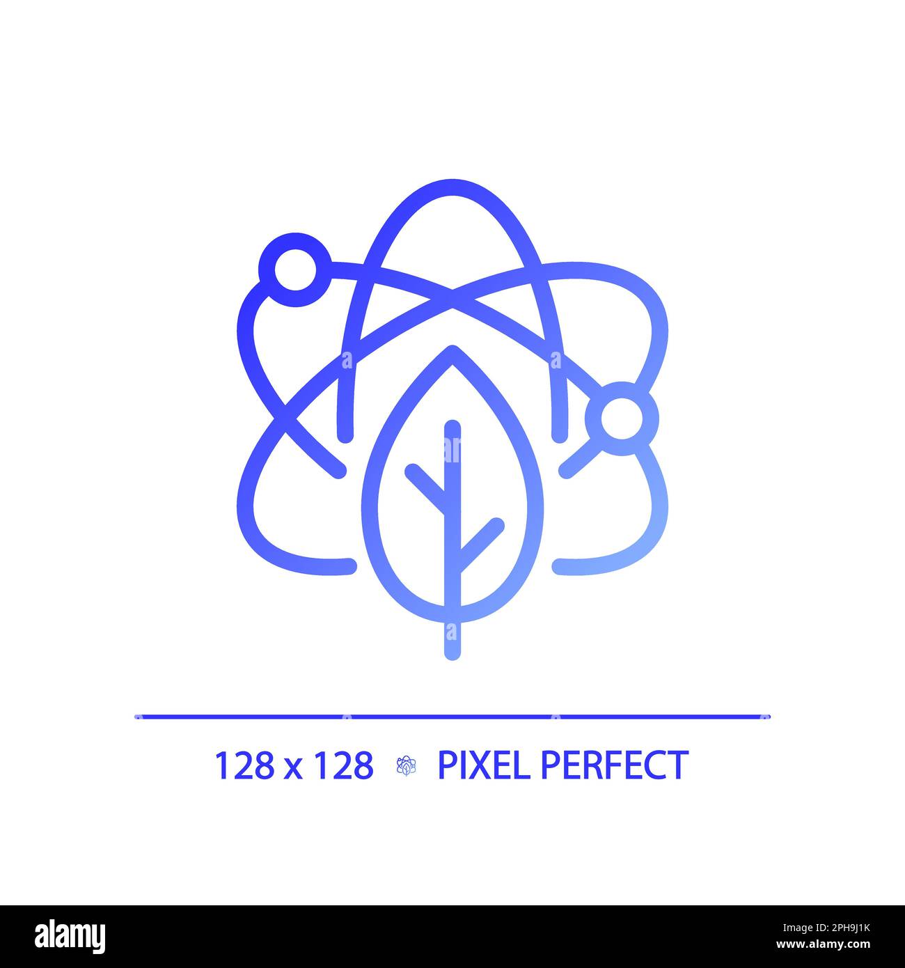 STEM in biology pixel perfect gradient linear vector icon Stock Vector
