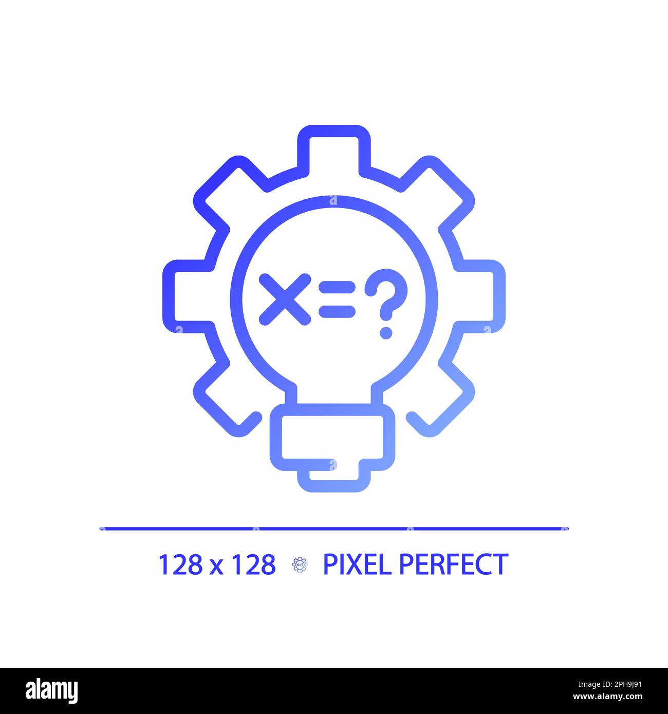 STEM in mathematics pixel perfect gradient linear vector icon Stock Vector