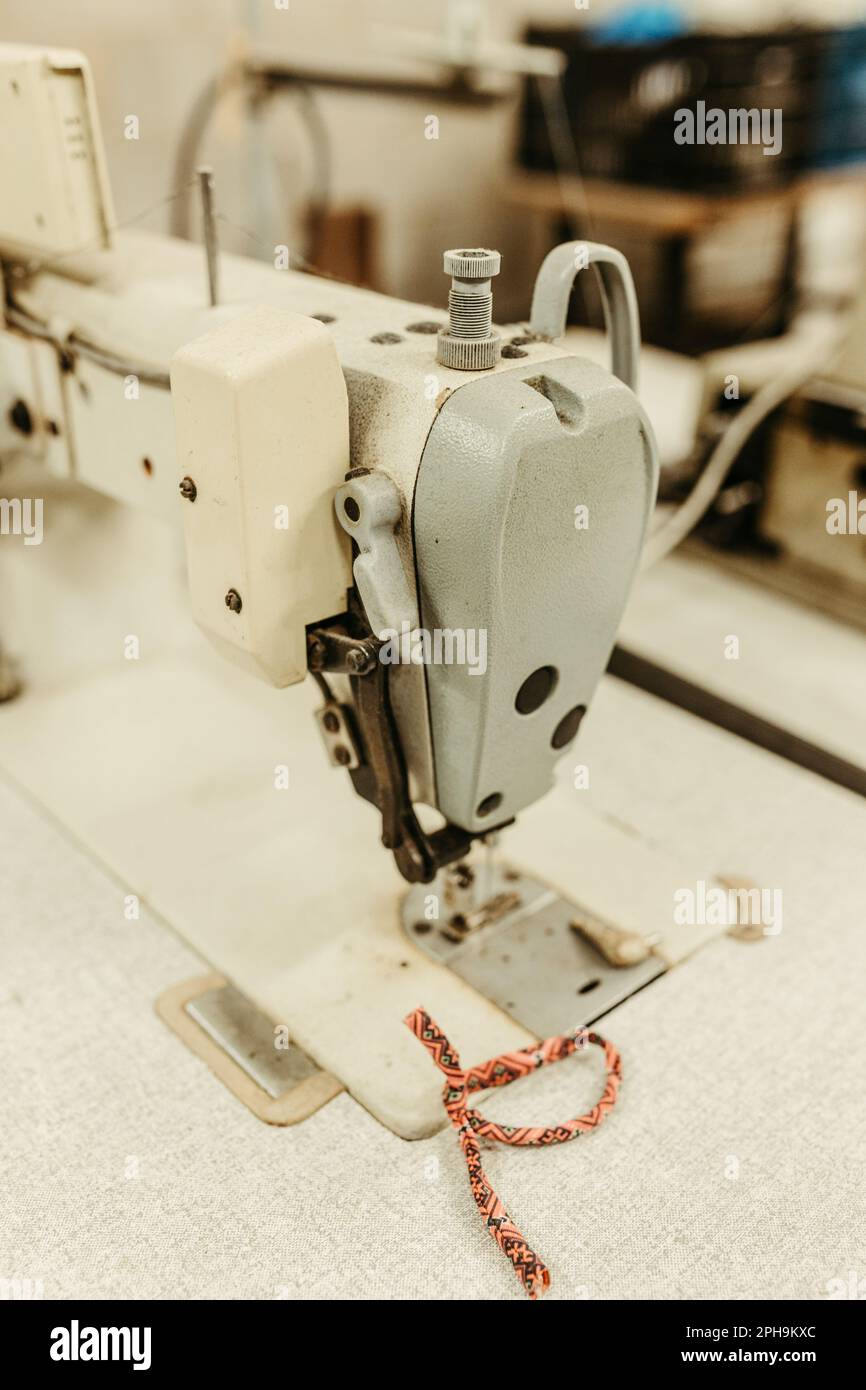A high quality image of a closeup of a robust industrial sewing