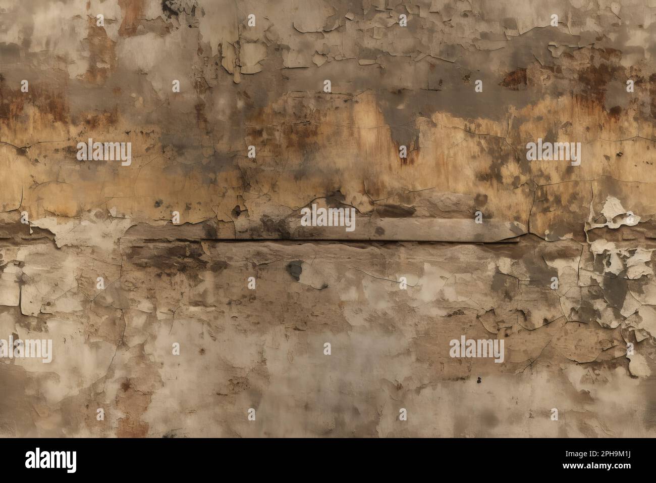 A seamless distressed plaster wall background texture. Generative ai Stock Photo