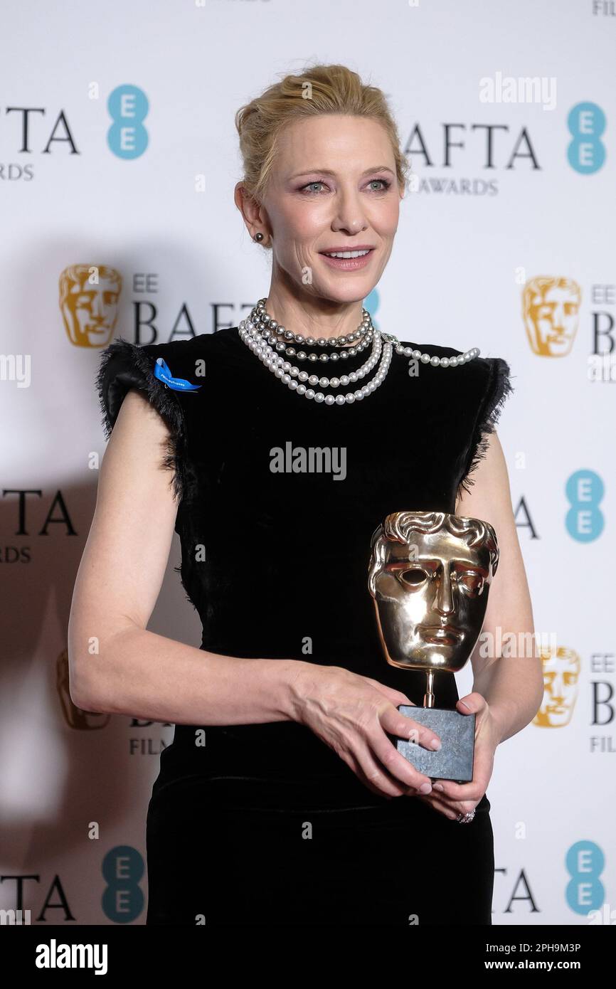 Best Leading Actress Cate Blanchett photographed in the 2023 EE BAFTA