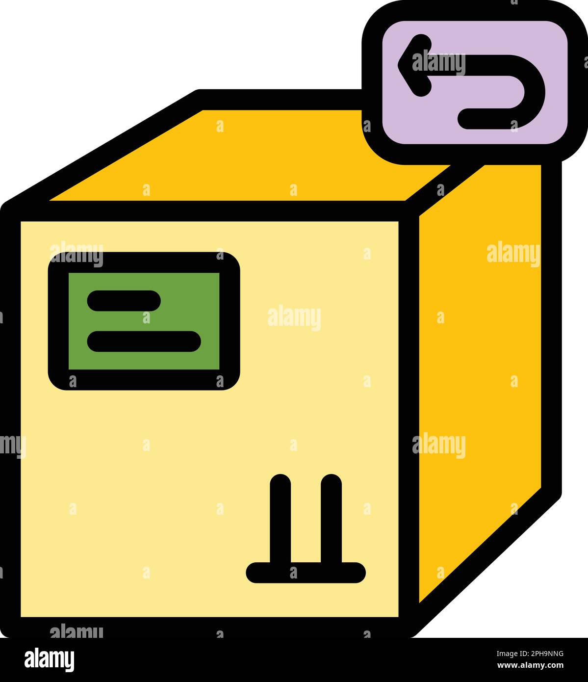 Return policy icon. Outline Return policy vector icon for web design