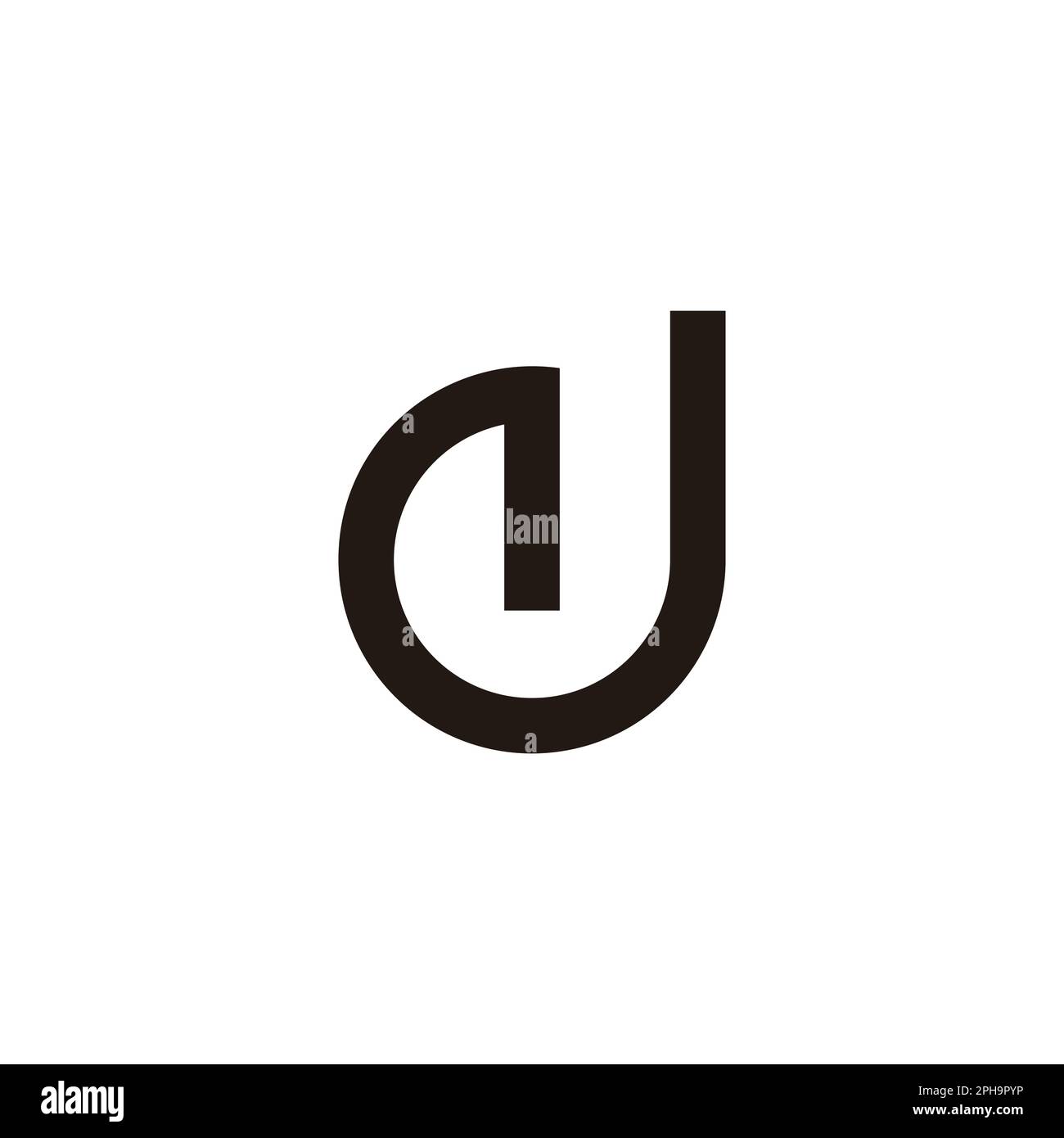 letter ed simple round geometric logo vector Stock Vector