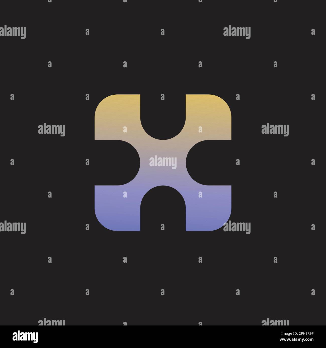 letter x gradient geometric square logo vector Stock Vector Image & Art ...