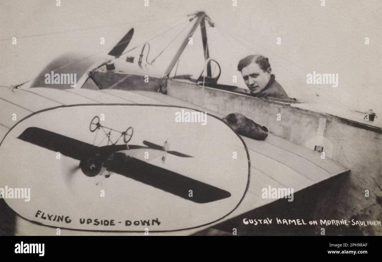 WW1 photo of English aviator and a Morane-Saulnier plane WW1 photo of English aviator and a Morane-Saulnier plane