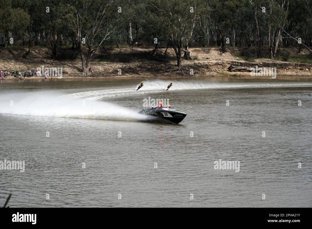 Echuca Victoria Australia 26 March 2023, the Southern 80 Water Ski Race on the Murray River