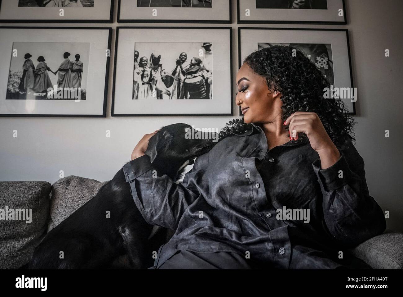 Rahwa Berhe, 30, who considers herself a crypto patron rather than an  investor, plays with her rescued puppy Essie, Friday Jan. 27, 2023, in New  York. (AP Photo/Bebeto Matthews Stock Photo - Alamy
