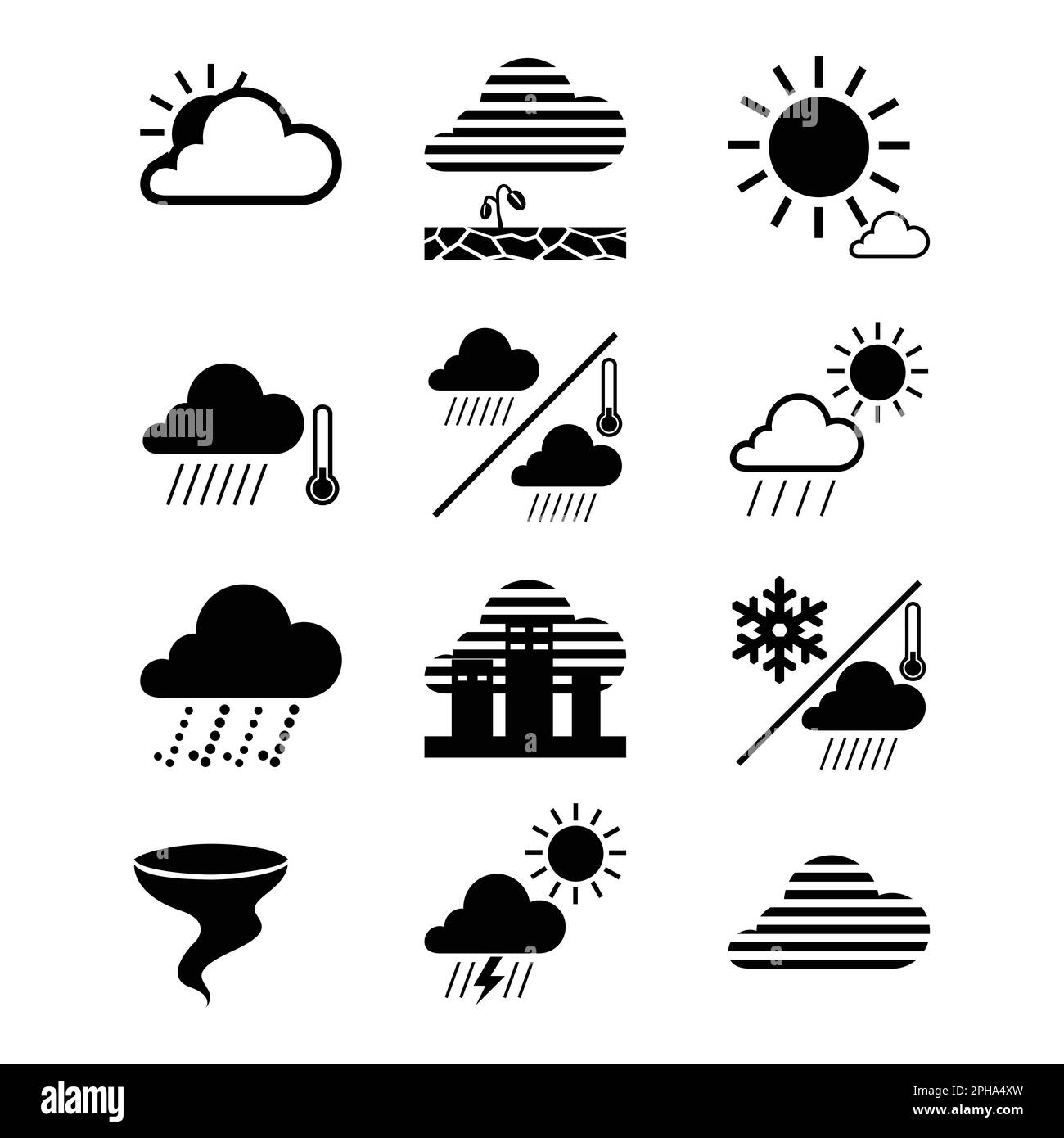 weather icons vector design with blue color creative business icon Stock Vector