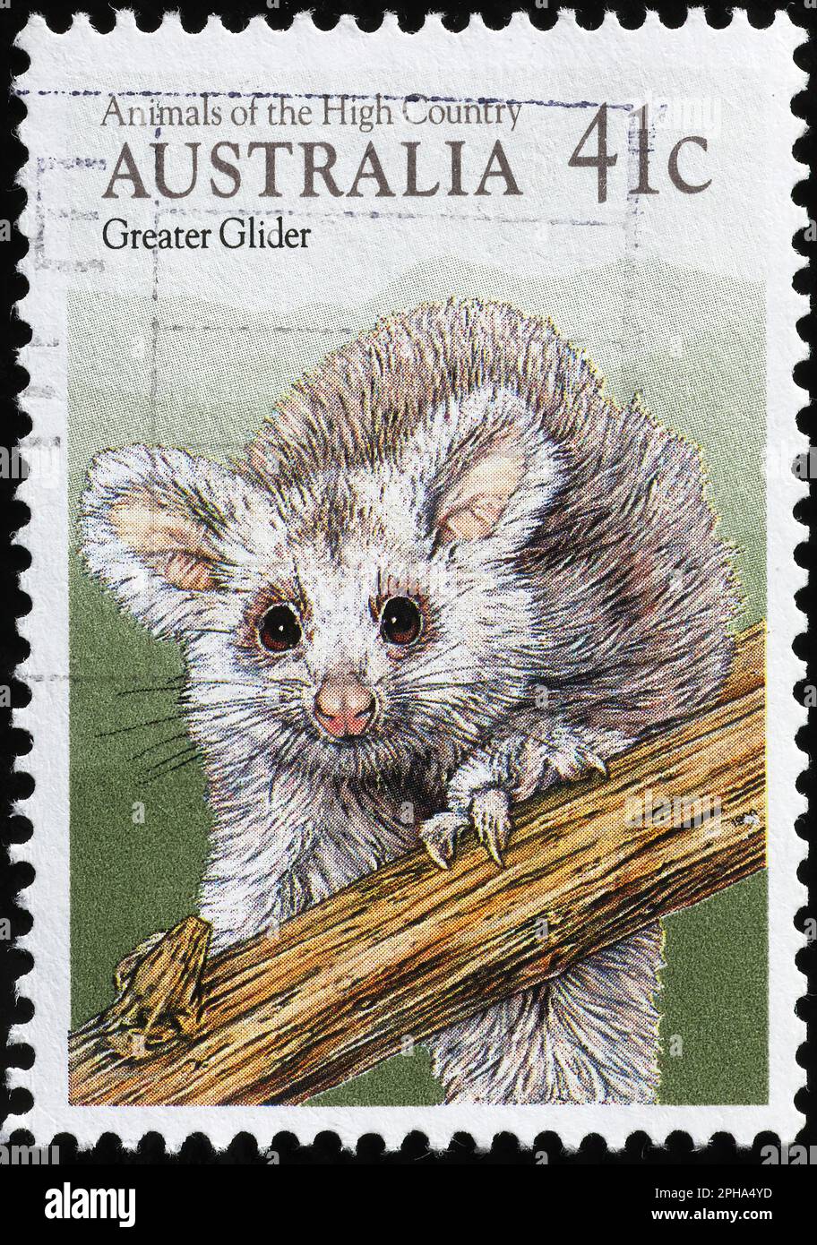 Greater glider on a postage stamp of Australia Stock Photo Alamy