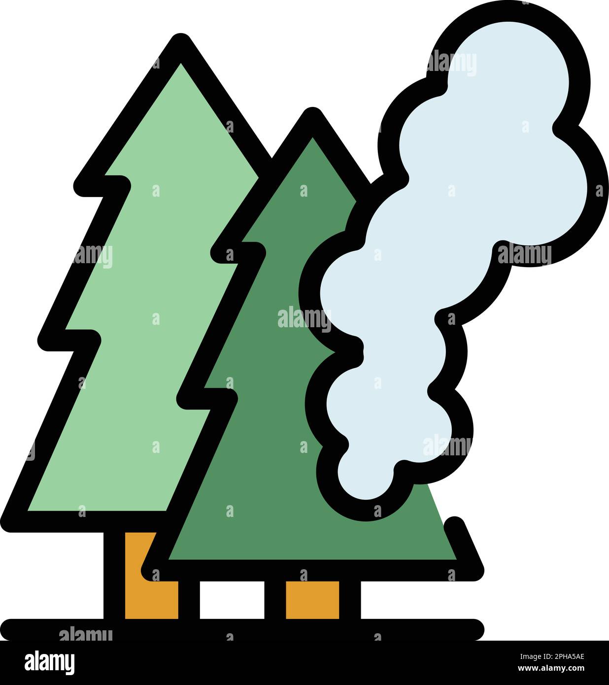 Fire forest icon. Outline Fire forest vector icon for web design ...