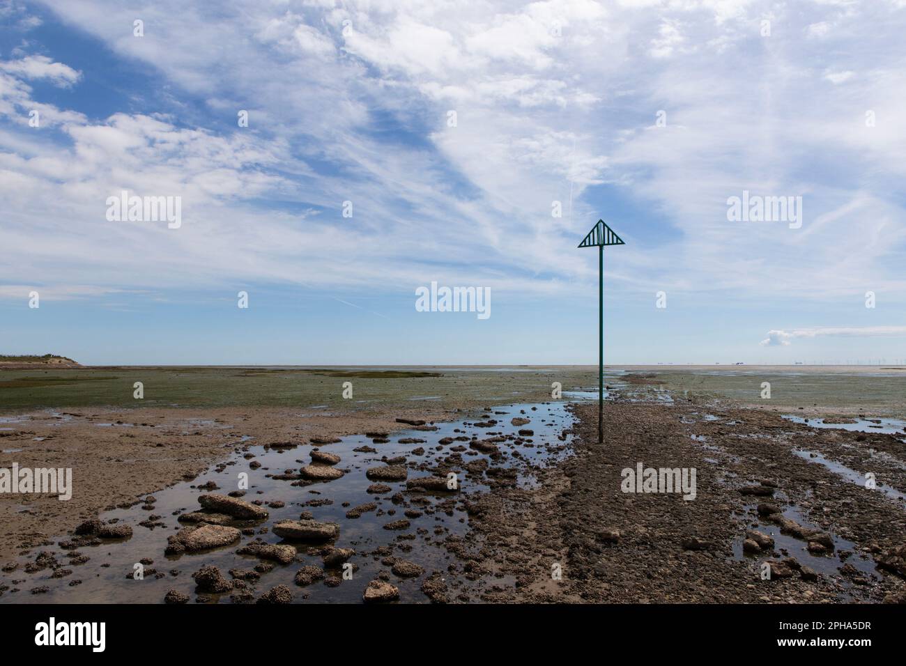 The Broomway, one of the UK's most dangerous footpaths, in the Thames