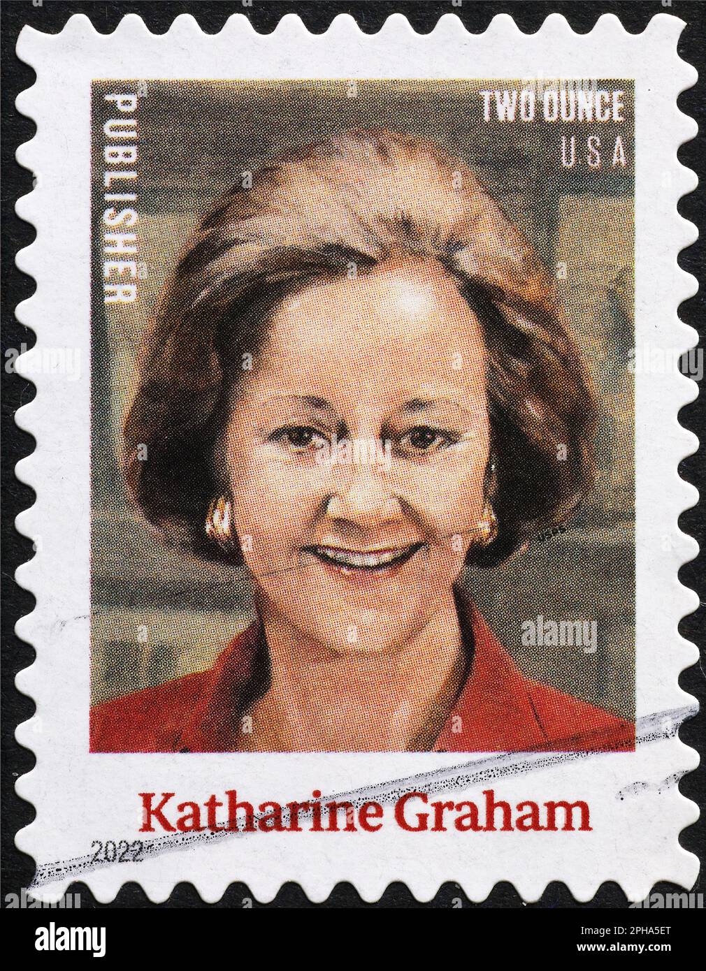 Katharine Graham on american postage stamp Stock Photo - Alamy