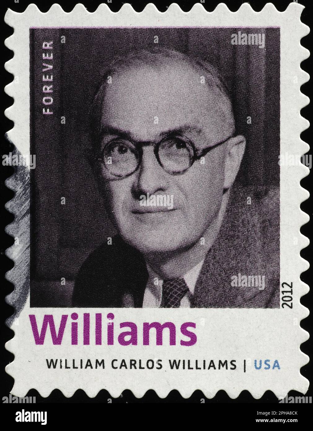 William Carlos Williams on american postage stamp Stock Photo