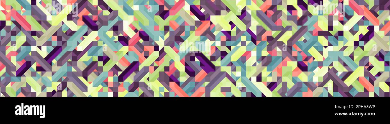 Color Diamonds illusion background generative pattern illustration Stock Vector
