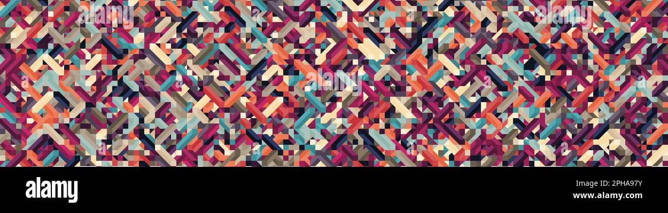 Color Diamonds illusion background generative pattern illustration Stock Vector
